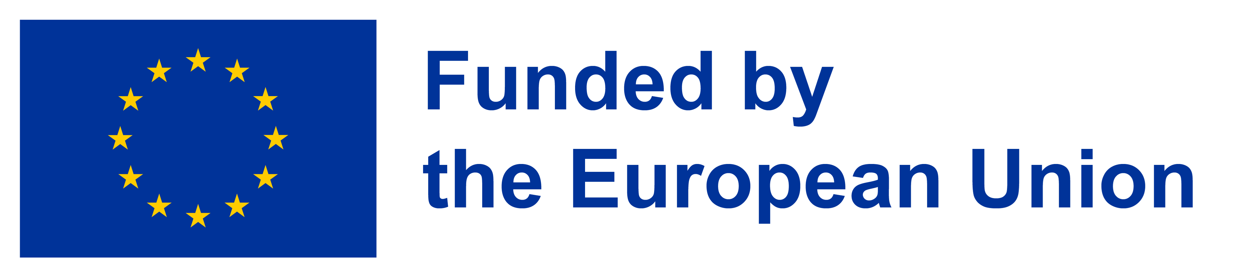 Europeiska unionens logotyp med texten "Funded by the European Union"