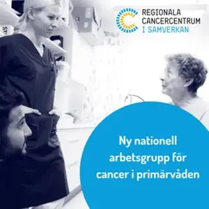 Äldre patient samtala med vårdpersonal