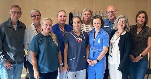 Multiprofessionellt team på den nya avdelningen f