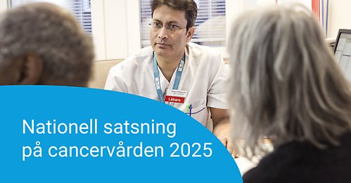 Läkare i patientsamtal på sin mottagning.